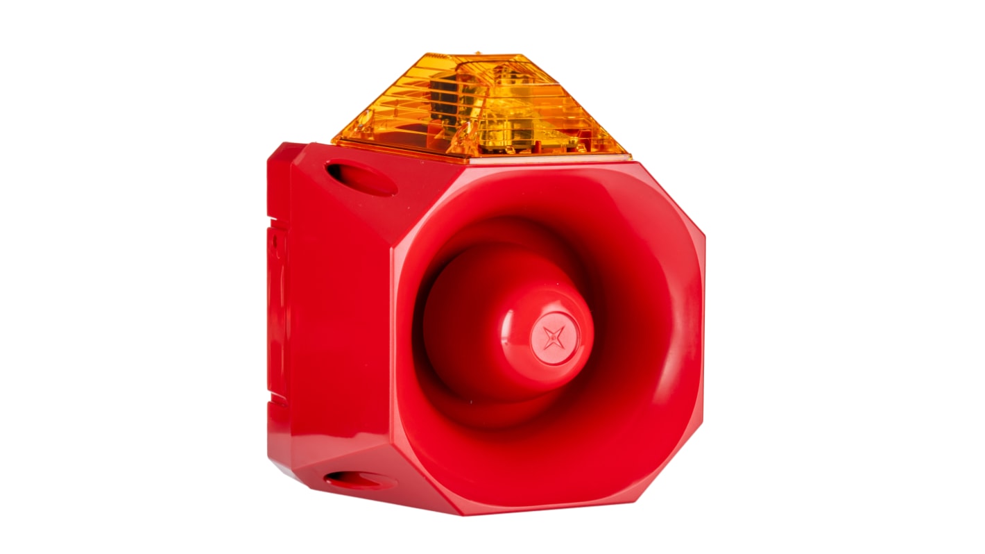 Eaton Amber Sounder Beacon, 18 → 30 V dc, IP66, Wall Mount, 110dB at 1 Metre