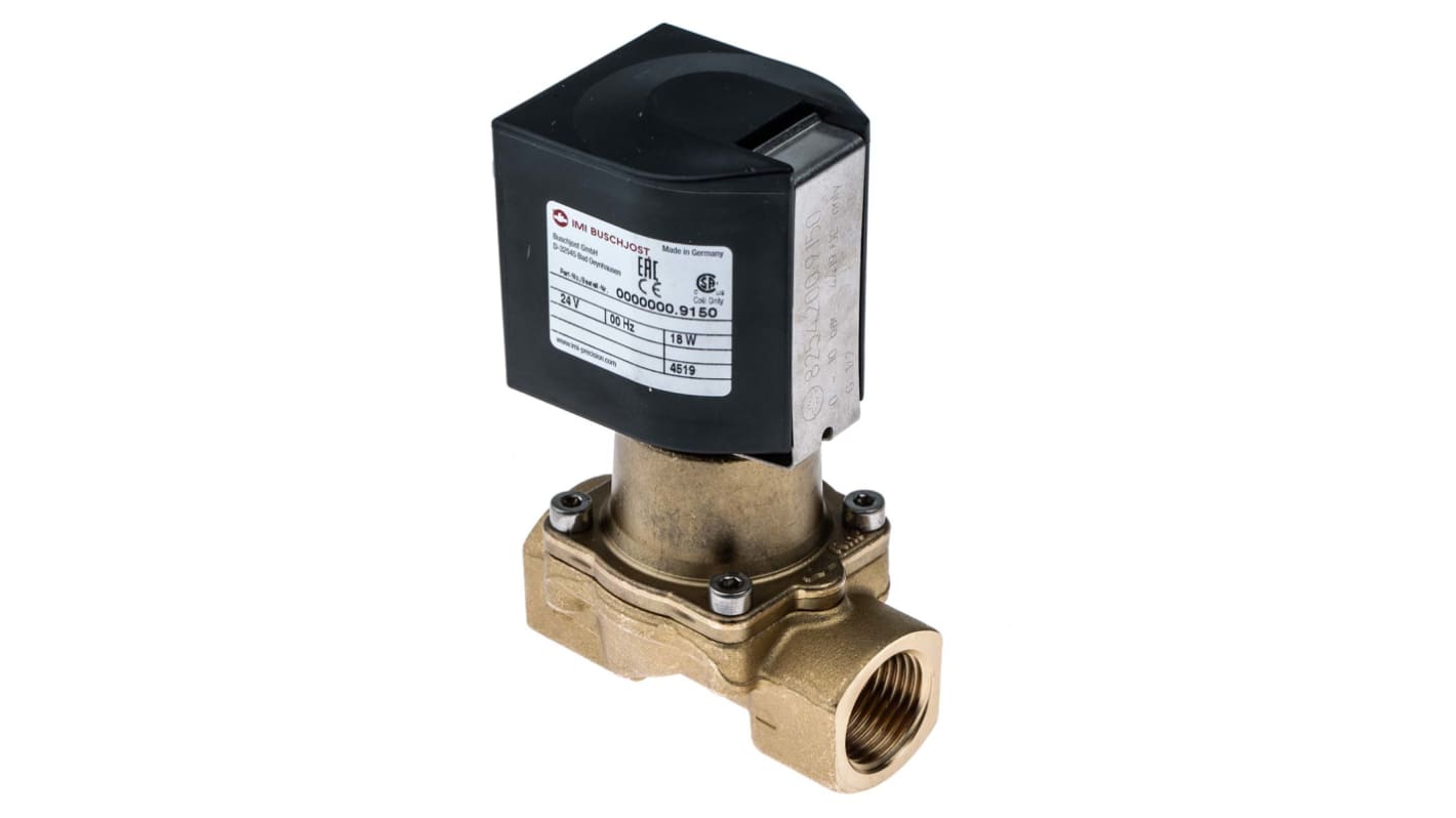 Buschjost Solenoid Valve 8254200.9151.02400, 2 port(s) , NC, 24 V dc, 1/2in