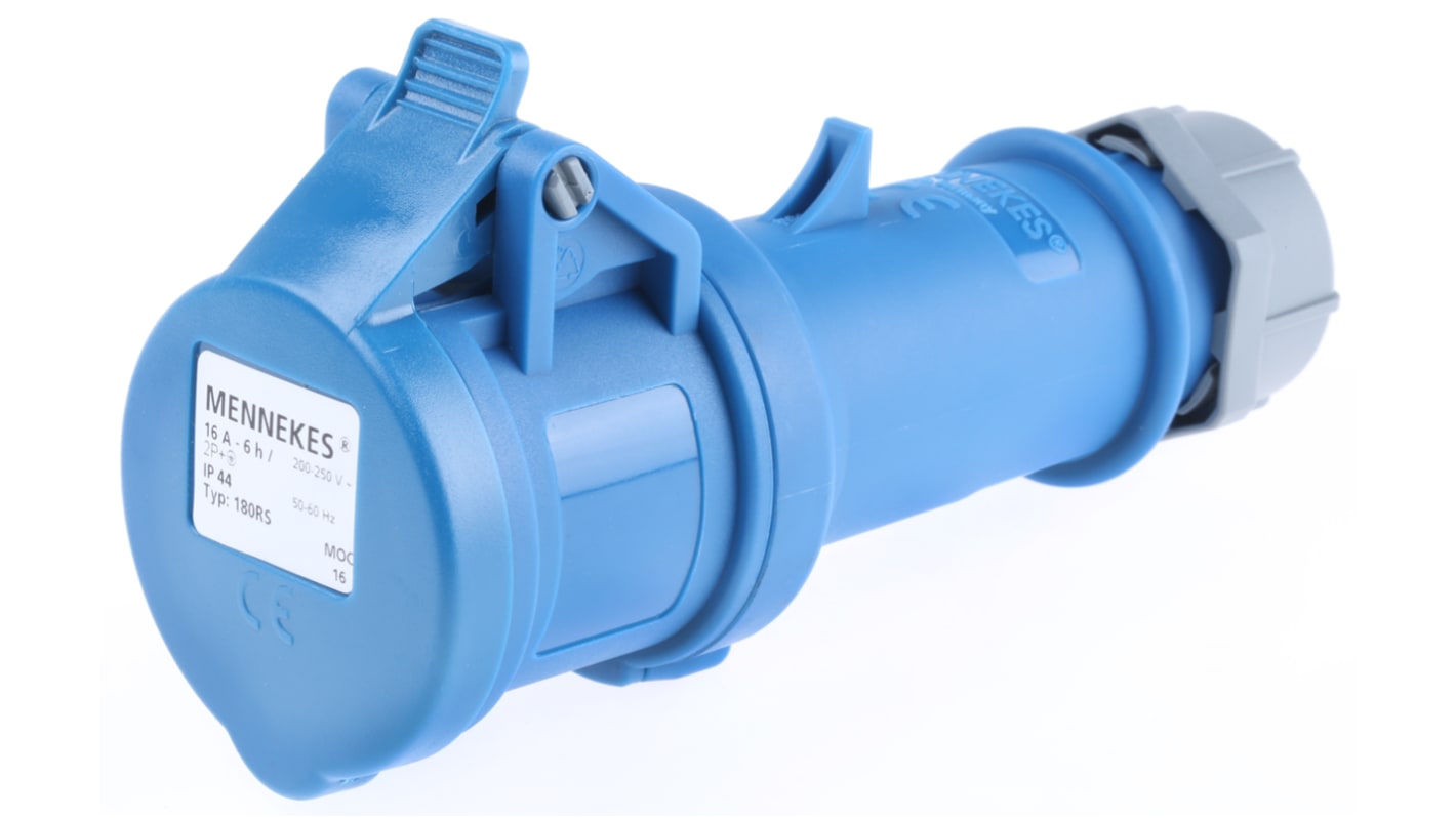MENNEKES, ProTOP IP44 Blue Cable Mount 3P Industrial Power Socket, Rated At 16A, 230 V