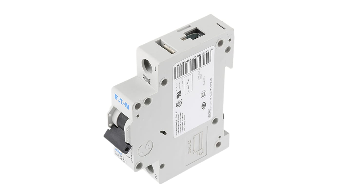 Interruttore magnetotermico Eaton, 1P 2A 10 kA, Tipo S