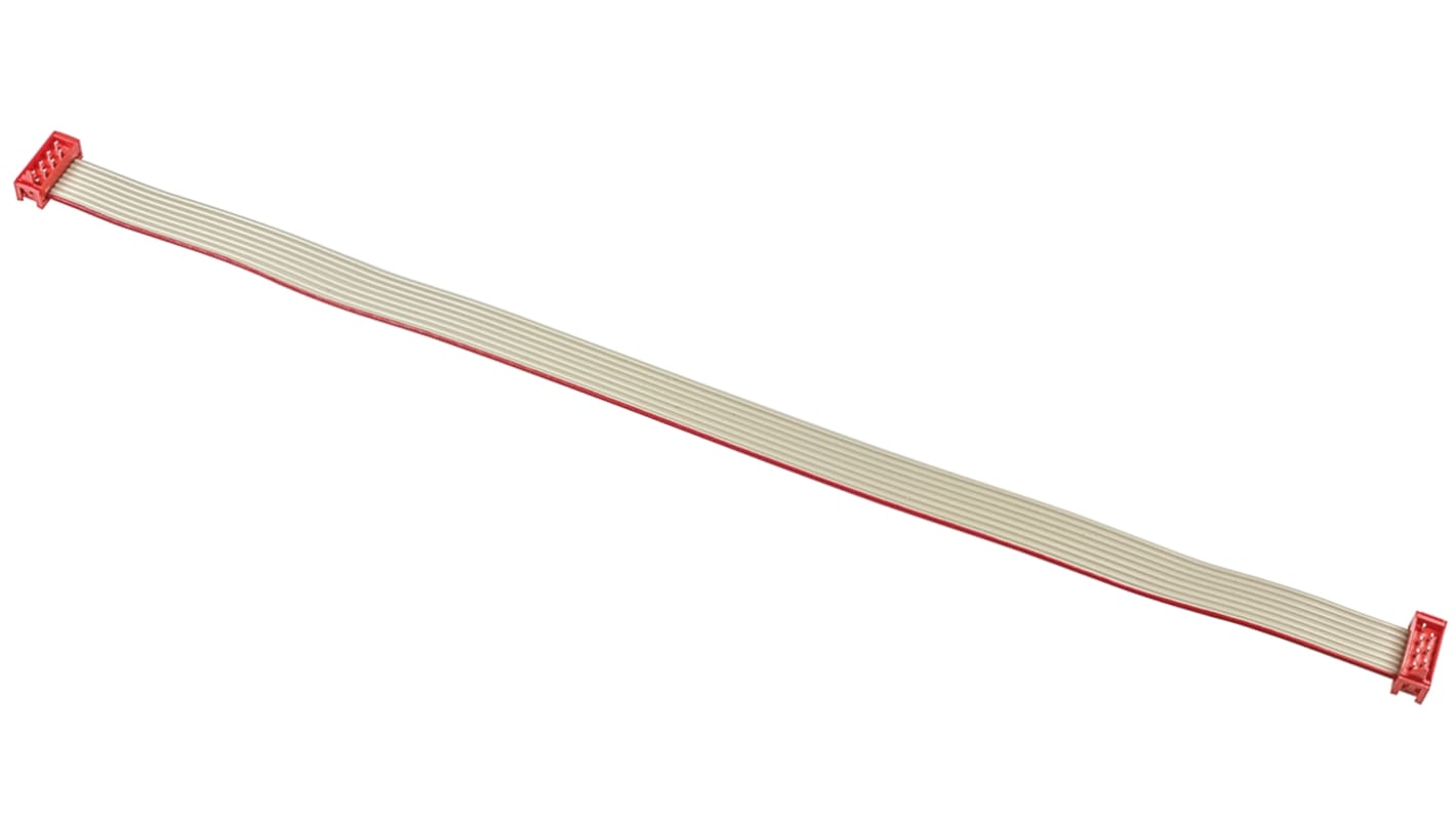 TE Connectivity Micro-MaTch Series Flat Ribbon Cable, 8-Way, 1.27mm Pitch, 250mm Length, Micro-MaTch IDC to Micro-MaTch