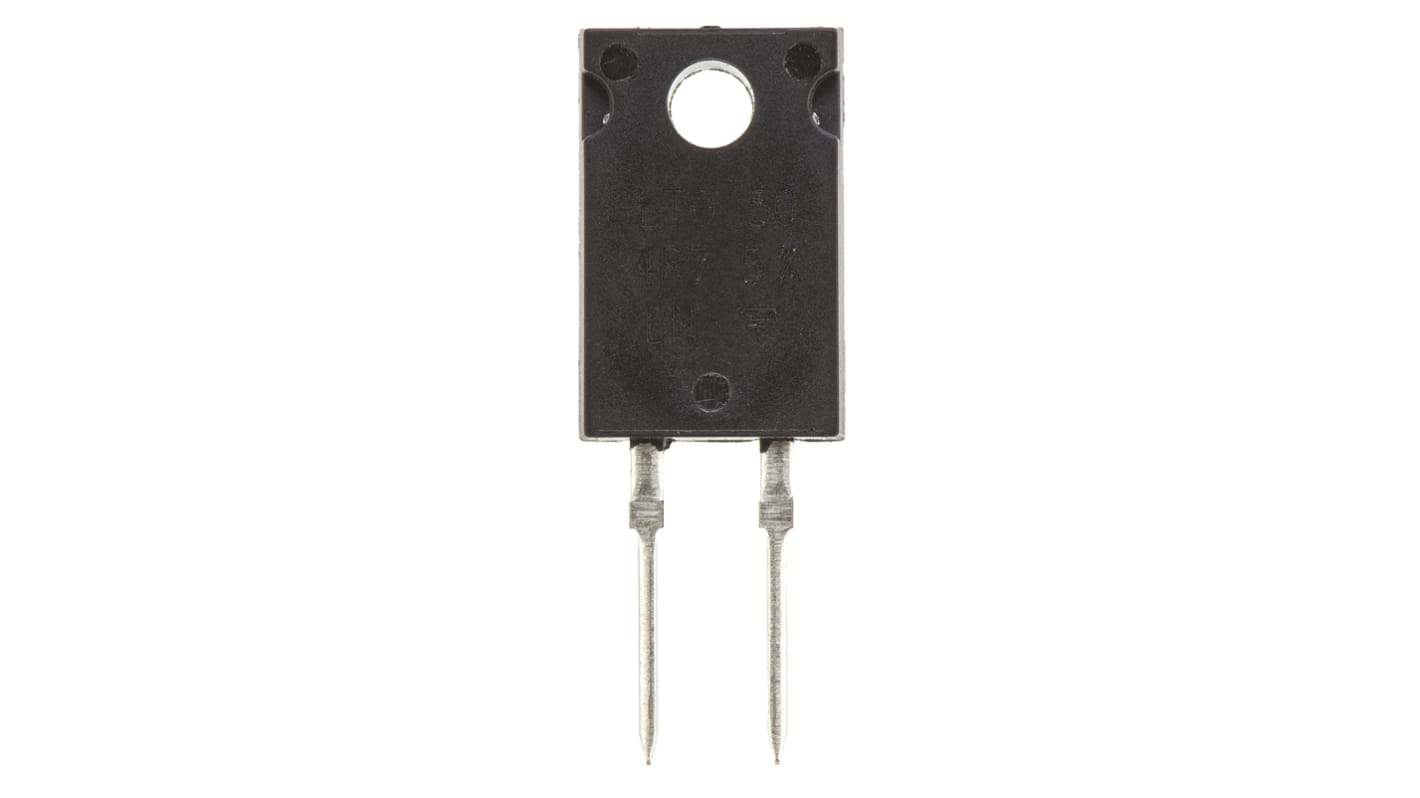 Vishay 厚膜电阻, 4.7Ω, 50W, ±5%容差, ±150ppm/°C, TO-220, LTO50系列