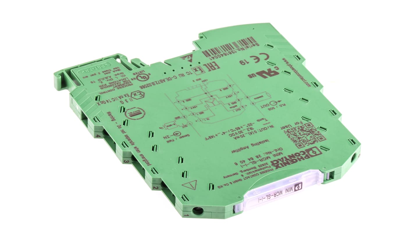 Phoenix Contact 3RS7002 Series Signal Conditioner, Current Input, Current Output, 19.2 → 30V dc Supply, ATEX