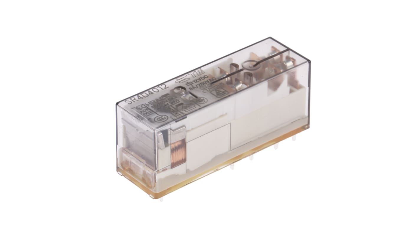 TE Connectivity SR4 Zwangsgeführte Relais, Spule 12V dc / 800mW, 4-polig / 8A, 2-poliger Wechsler