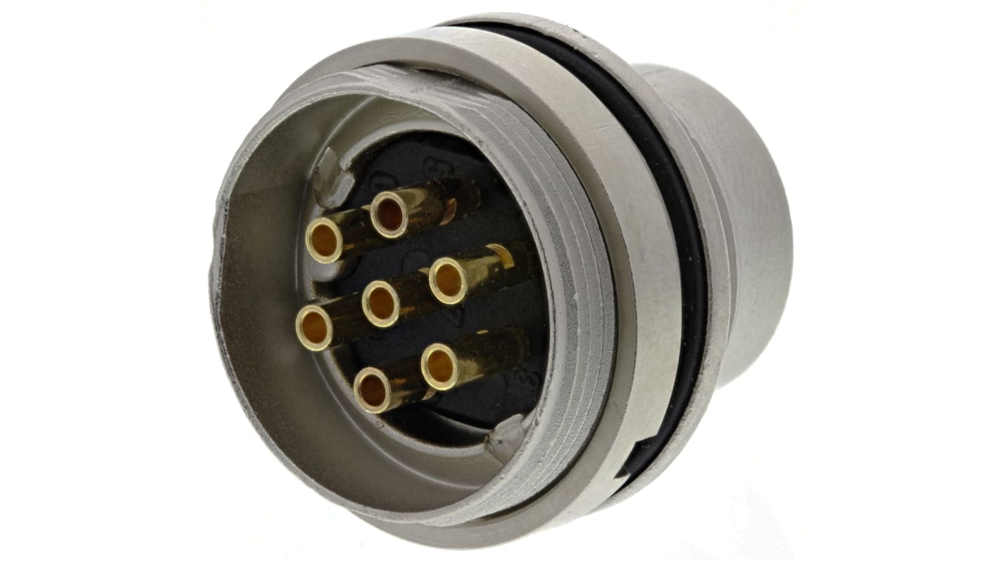 Lumberg 7 Pole Din Plug, DIN EN 60529, 5A, 250 V ac IP68, Male, Wall Mount