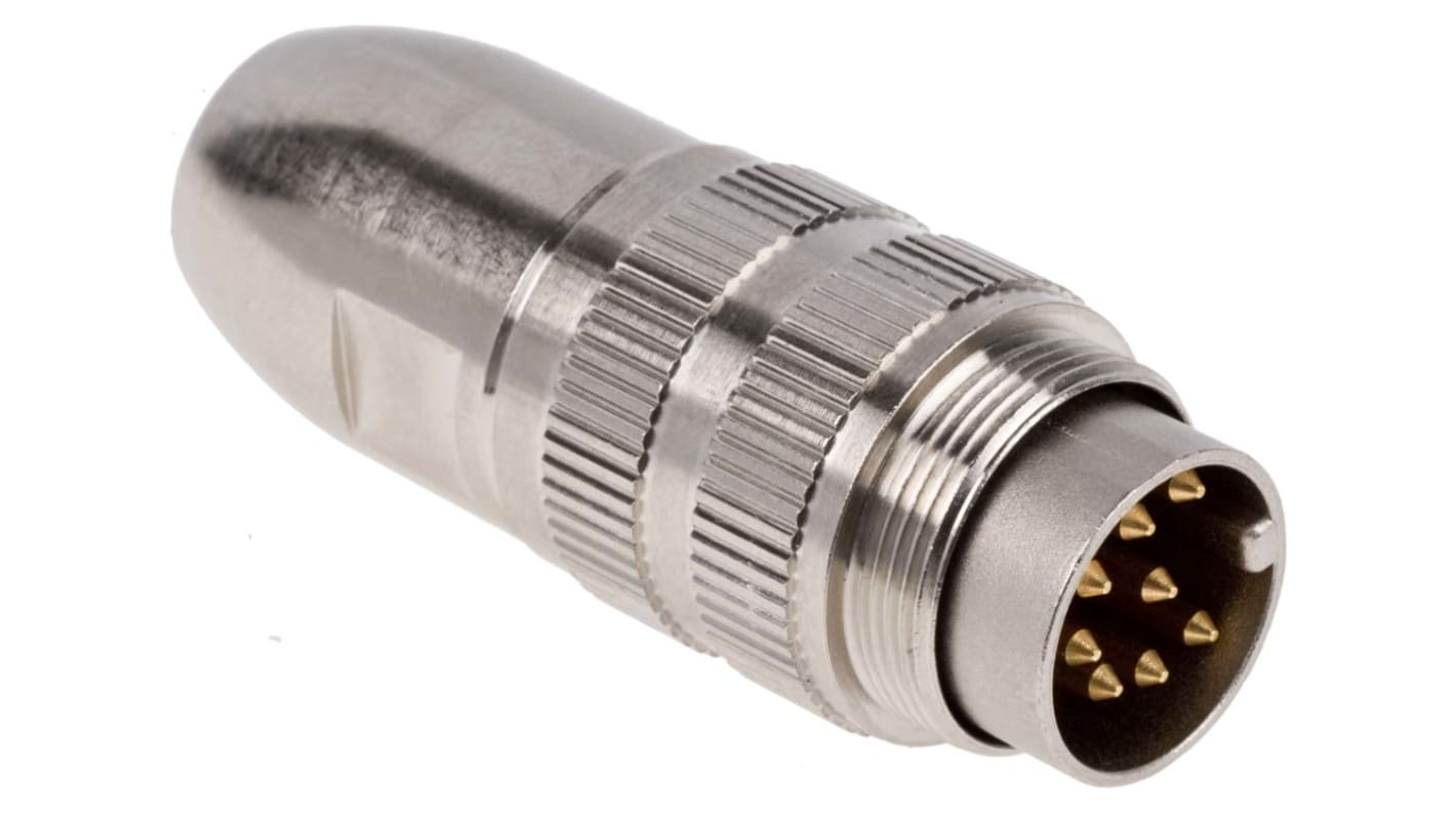 Lumberg 8 Pole Din Plug, DIN EN 60529, 5A, 60 V ac IP68, Male, Cable Mount