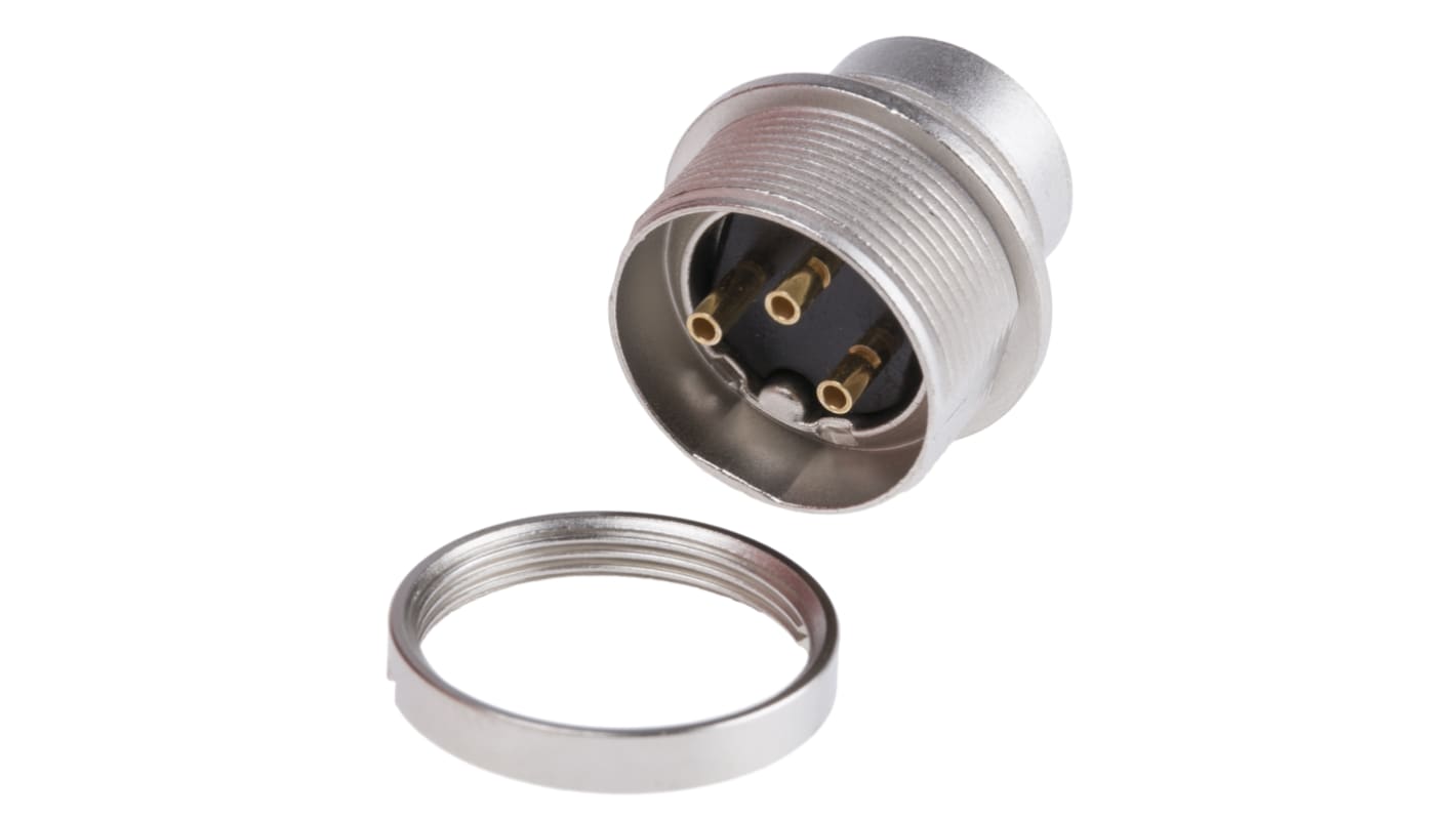 Lumberg SFV M16 DIN-Stecker Gerade 3-polig, 250 V ac / 5A IP40, Lötanschluss Tafelmontage