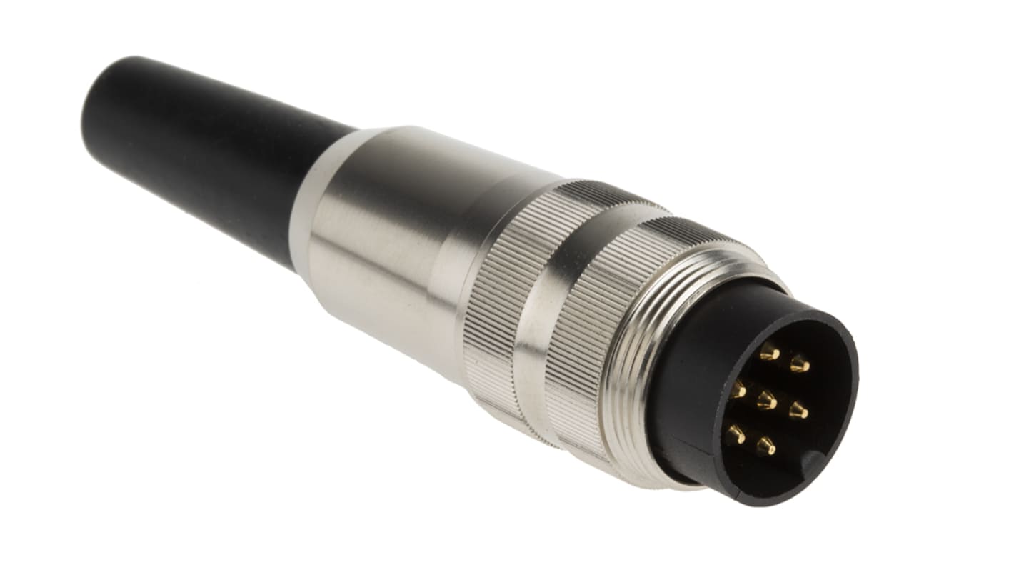 Conector DIN Macho Lumberg serie SV de 7 vías, 5A, 250 V ac, DIN EN 60529, IP40