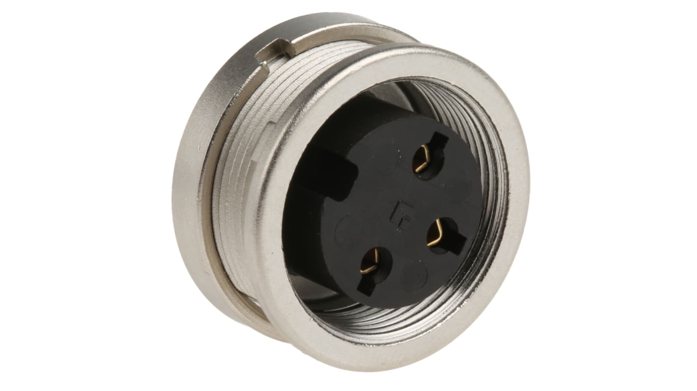 Lumberg, KFV 3 Pole M16 Din Socket, DIN EN 60529, 5A, 250 V ac IP40, Screw On, Female, Panel Mount