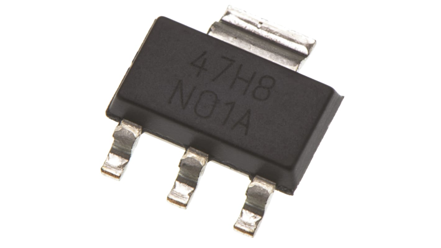Texas Instruments, 1.2 → 37 V Linear Voltage Regulator, 1A, 1-Channel, Adjustable 3+Tab-Pin, SOT-223
