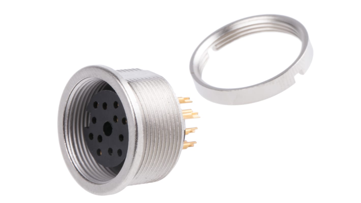 Lumberg 12 Pole Din Socket, DIN EN 60529, 5A, 60 V ac IP68, Female, Panel Mount