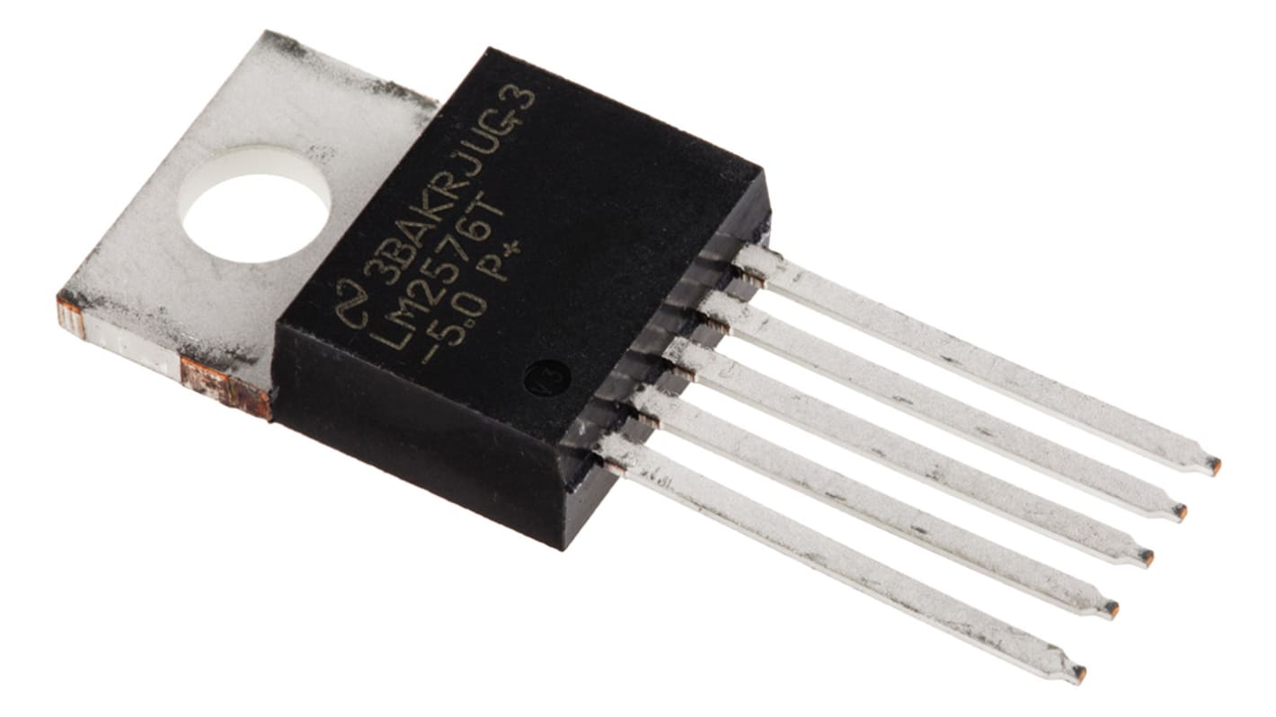 Texas Instruments, LM2576T-5.0/NOPB Step-Down Switching Regulator, 1-Channel 3A 5-Pin, TO-220