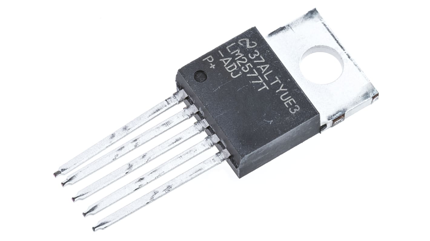 Texas Instruments LM2577T-ADJ/NOPB, Step Up Regulator, Step Up 3A Adjustable, 56 kHz 5-Pin, TO-220