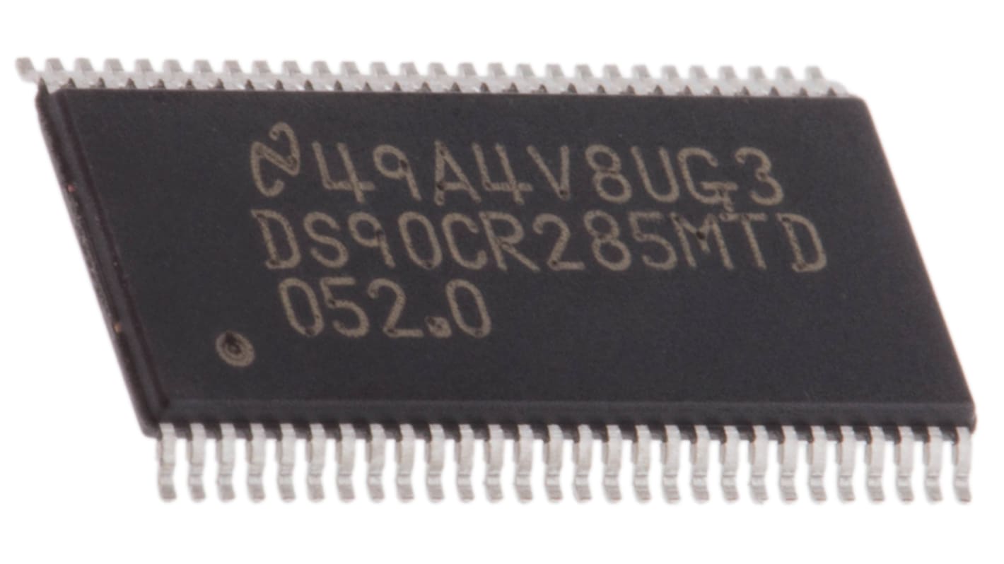 Texas Instruments LVDS发送器, 1848Mbps, 每芯片4元件, LVCMOS，LVTTL输入, 4驱动器, 贴片安装, TSSOP, 56针