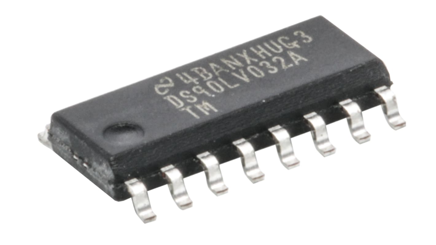 Texas Instruments DS90LV032ATM/NOPB, LVDS Receiver Quad LVTTL, 16-Pin SOIC