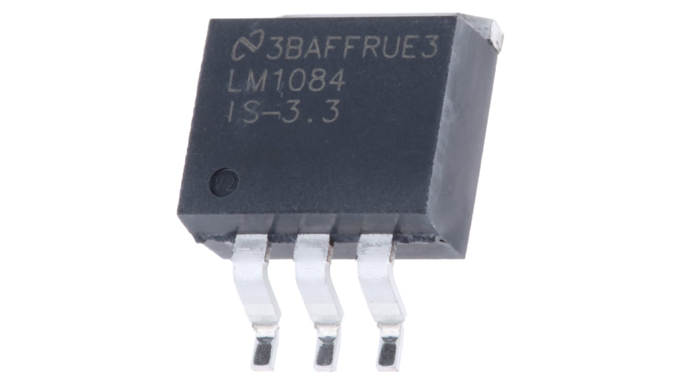 Texas Instruments LDO稳压芯片, 3.3 V输出, 5A最大输出, 单路输出, D2PAK (TO-263), 3针, 贴片安装, -40 °C→+125 °C