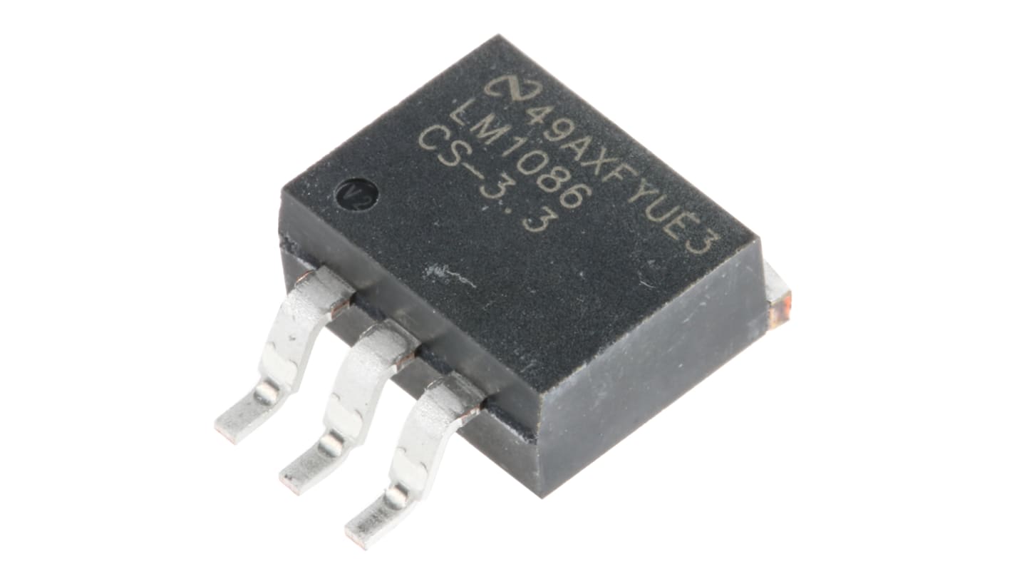 Texas Instruments LDO稳压芯片, 3.3 V输出, 1.5A最大输出, 单路输出, D2PAK (TO-263), 3针, 贴片安装, 0 °C→+125 °C
