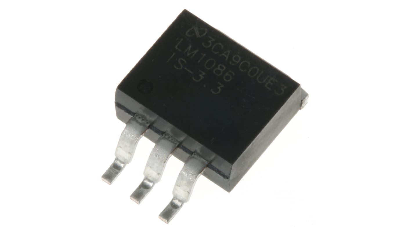 Texas Instruments LDO稳压芯片, 3.3 V输出, 1.5A最大输出, 单路输出, D2PAK (TO-263), 3针, 贴片安装, -40 °C→+125 °C
