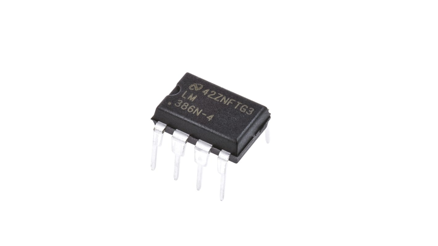 Texas Instruments 音频放大器, 1W, A-B 级, 8针, 通孔安装, MDIP, 9 V，12 V，15 V单电源, 用于扬声器