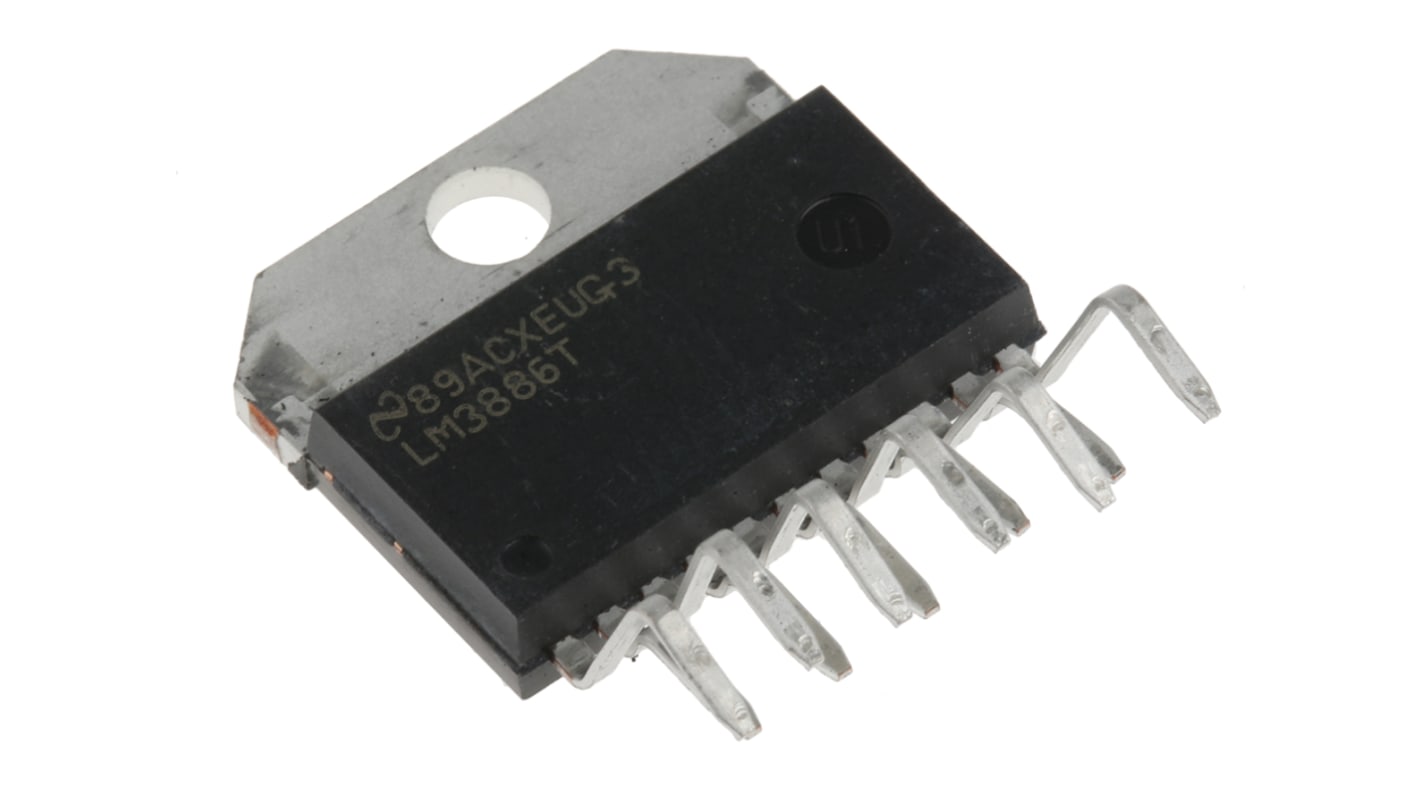Texas Instruments 音频放大器, 38W, A-B 级, 11针, 通孔安装, MLPP, 18 V双/单电源, 8MHz, 用于扬声器