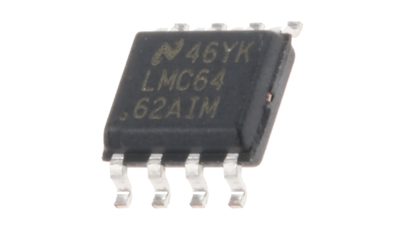 LMC6462AIM/NOPB Texas Instruments, Precision, Op Amp, RRIO, 50kHz, 5 → 15 V, 8-Pin SOIC