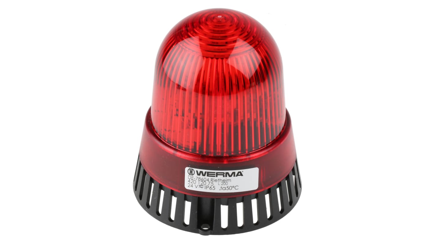 Werma 420 LED Dauer-Licht Alarm-Leuchtmelder Rot, 24 Vac/dc