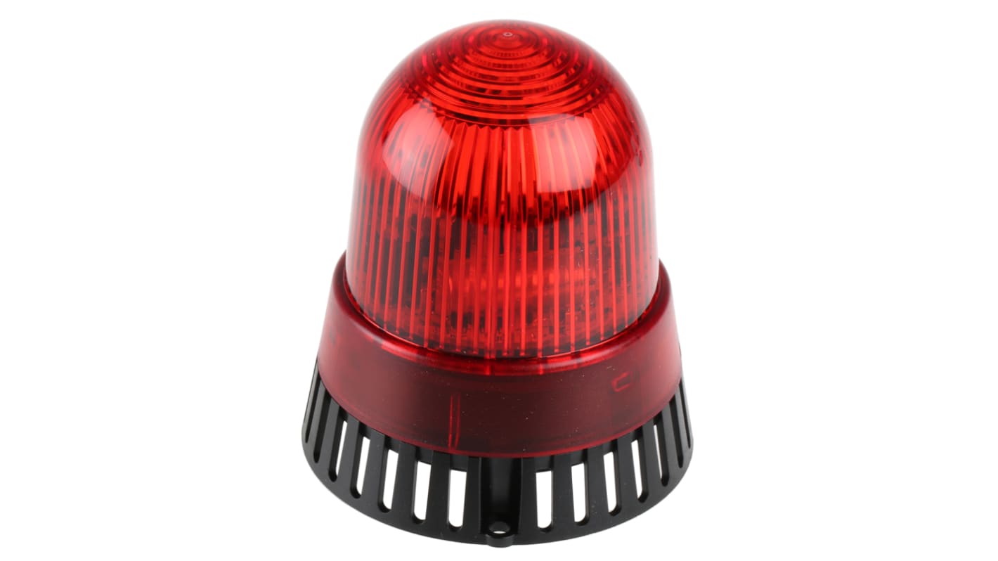 Werma 421 Series Red Sounder Beacon, 24 V ac/dc, IP65, Surface Mount, 105dB at 1 Metre