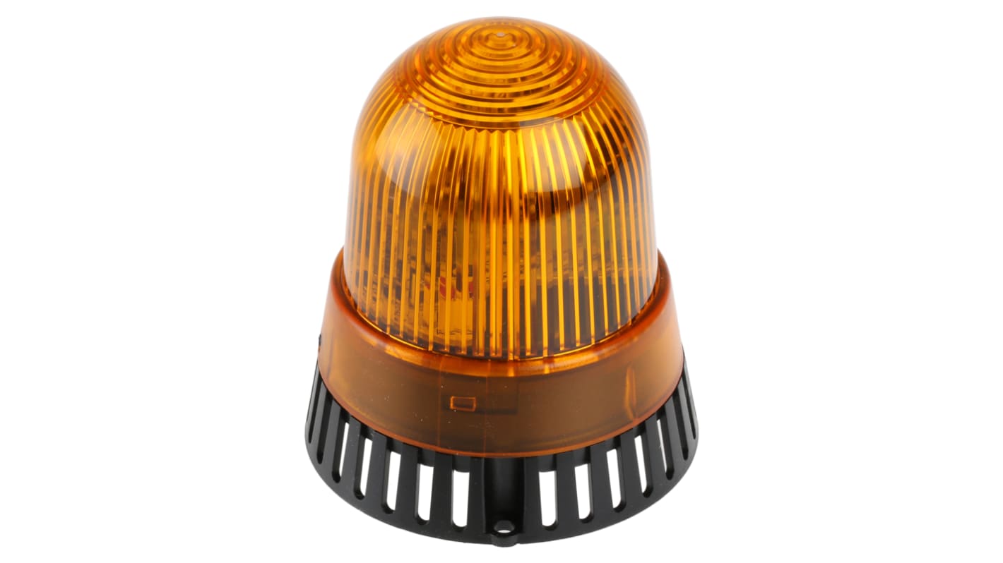 Werma 421 Series Yellow Sounder Beacon, 24 V ac/dc, IP65, Surface Mount, 105dB at 1 Metre