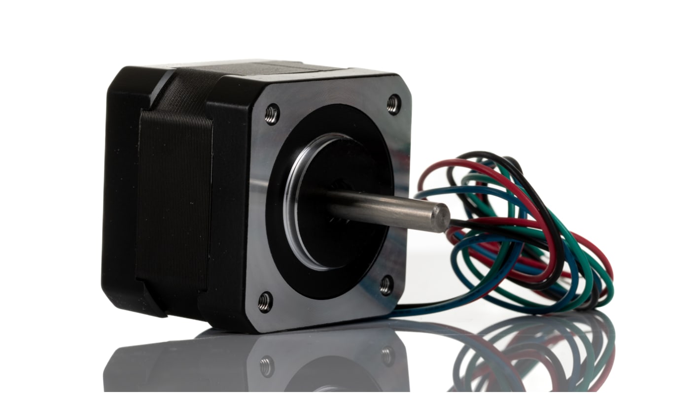 RS PRO Hybrid, Permanent Magnet Stepper Motor, 2.2mNm Torque, 2.8 V, 0.9°, 42.3 x 42.3mm Frame, 5mm Shaft