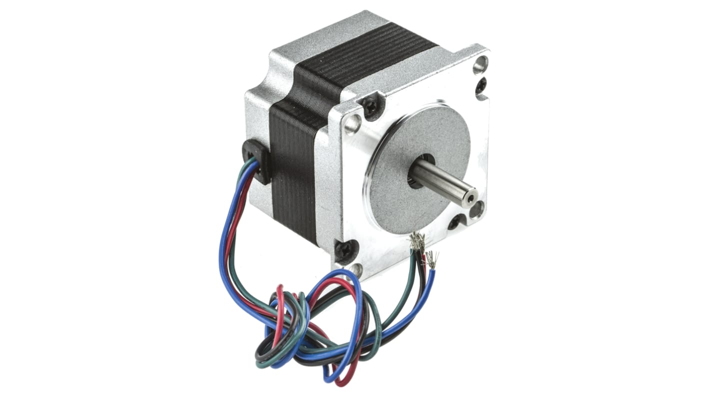 RS PRO Hybrid, Permanent Magnet Stepper Motor 1.8°, 0.55Nm, 2 V, 2.8 A, 4 Wires