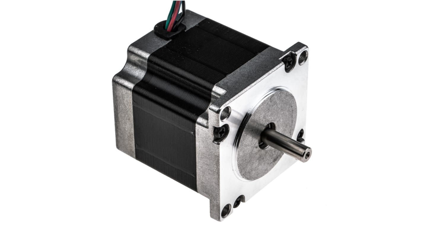 RS PRO Hybrid, Permanent Magnet Stepper Motor, 1.26Nm Torque, 2.5 V, 0.9°, 56.4 x 56.4mm Frame, 6.35mm Shaft