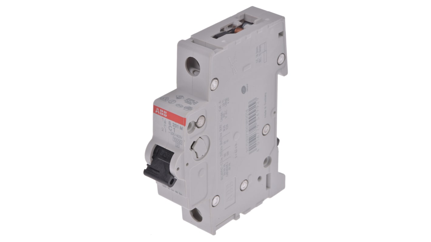 ABB S200M MCB Leitungsschutzschalter Typ C, 1-polig 1A 253V, Abschaltvermögen 10 kA System Pro M Compact