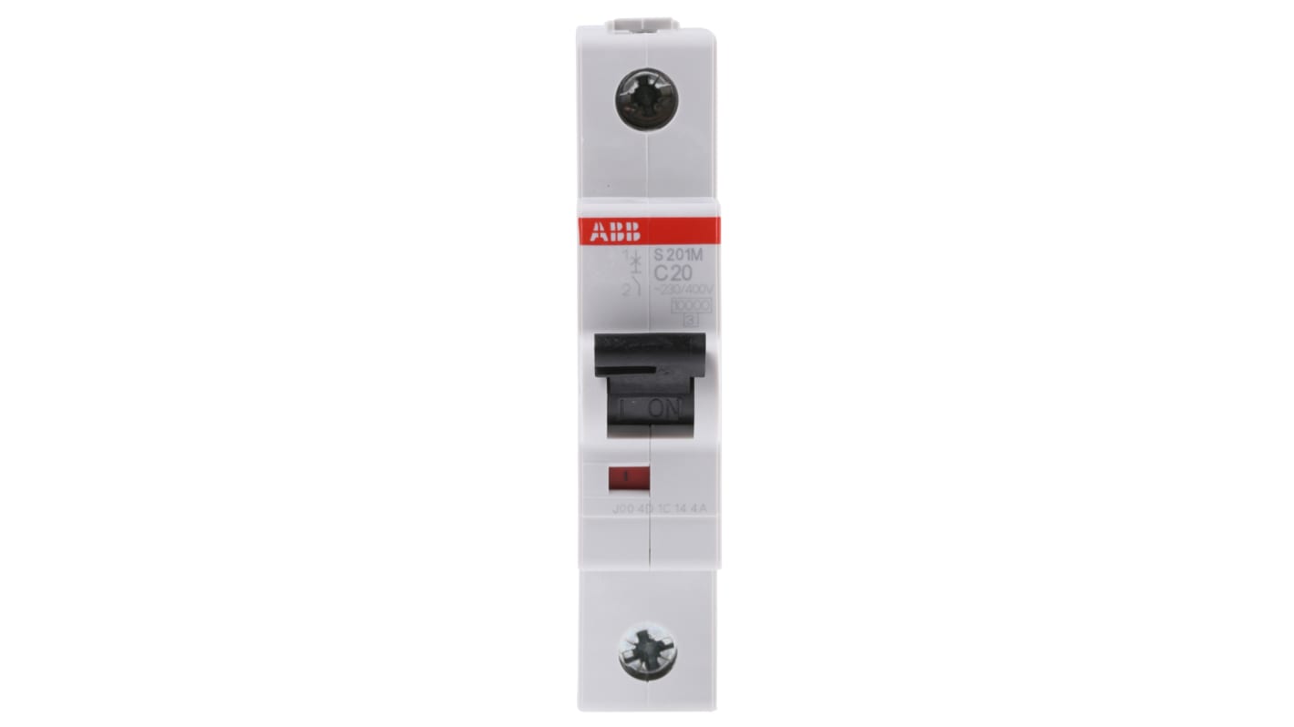 Interruttore magnetotermico ABB, 1P 20A 10 kA, Tipo C