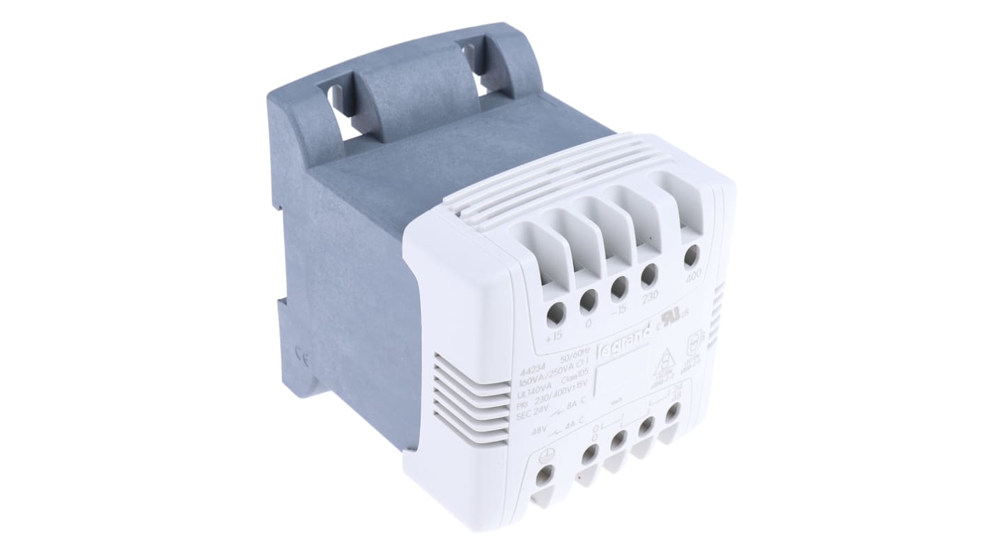 Legrand 160VA DIN Rail Transformer, 230V ac, 400V ac Primary, 24V ac Secondary