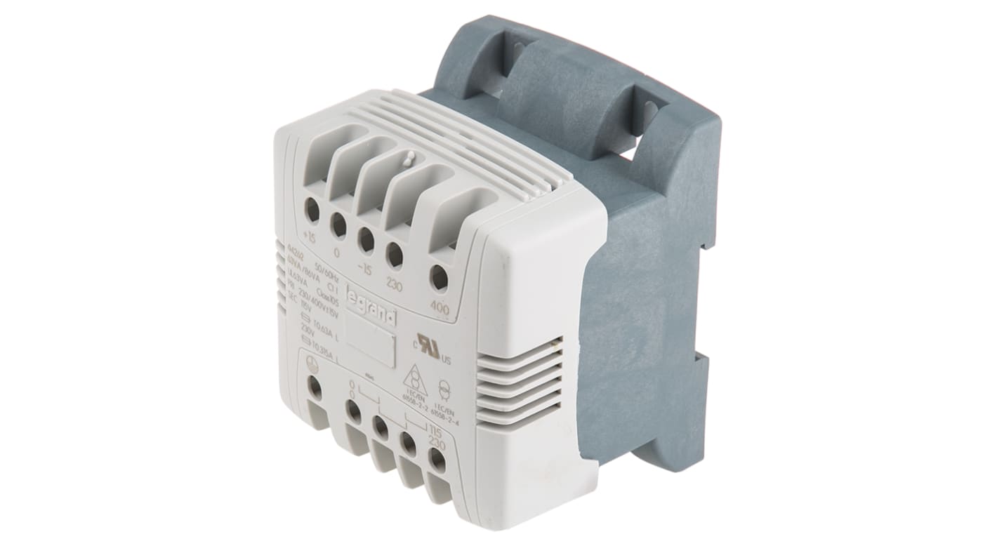 Legrand 63VA DIN Rail Transformer, 230V ac, 400V ac Primary, 115V ac Secondary