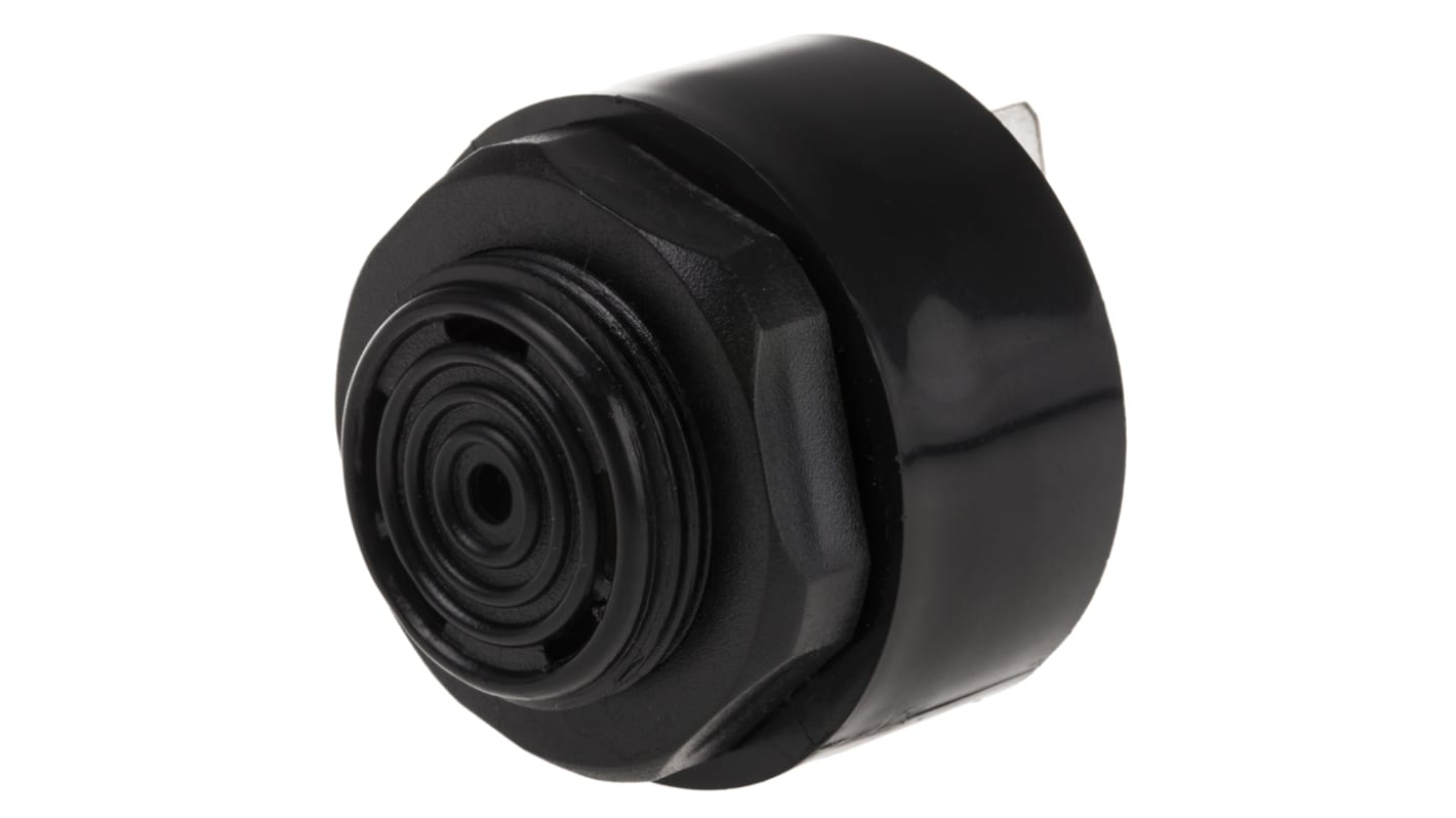 RS PRO 87dB Panel Mount Continuous Internal Buzzer, 42.5 (Dia.) x 42.5mm, 4V dc Min, 28V dc Max