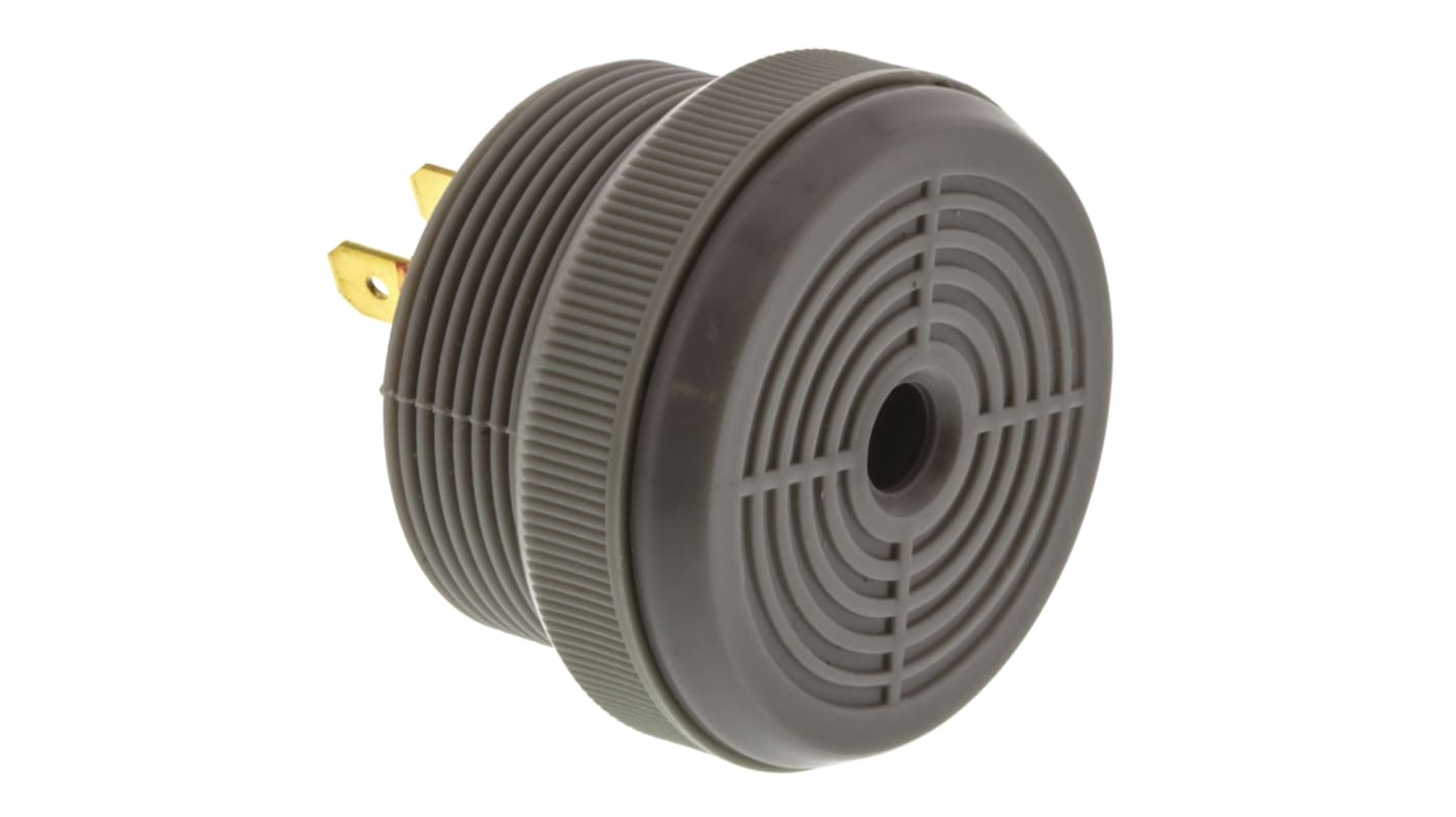 Cicalino piezo RS PRO, 28V cc, Ø 37.8mm, 76dB, tono Pulsazione lenta, Montaggio a pannello