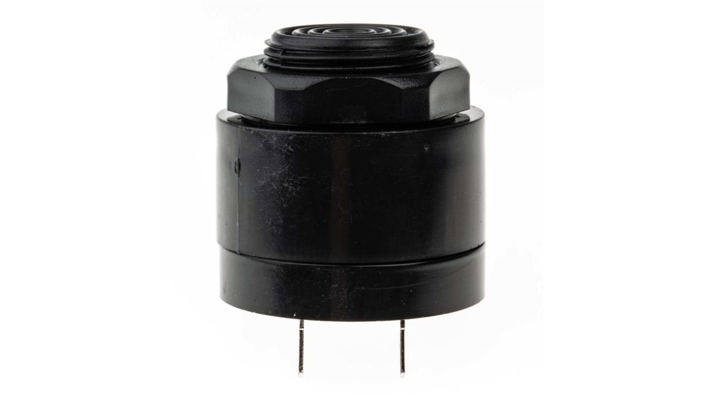 RS PRO 87dB Panel Mount Continuous Internal Piezo Buzzer, 42.5 (Dia.) x 33mm, 60V ac/dc Min, 250V ac/dc Max