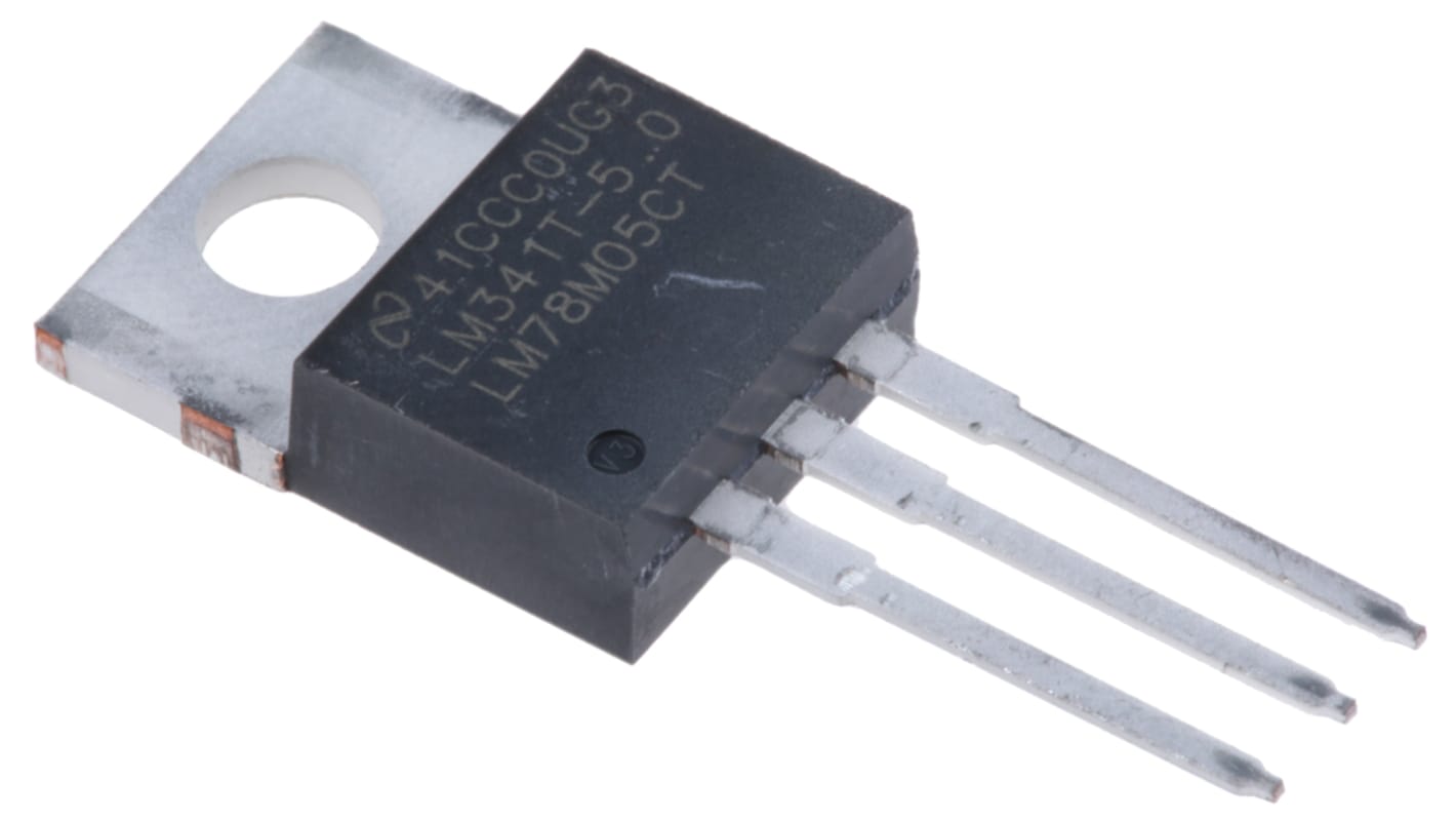Texas Instruments 稳压芯片, 5 V输出, 500mA最大输出, 单路输出, TO-220, 通孔, 3针