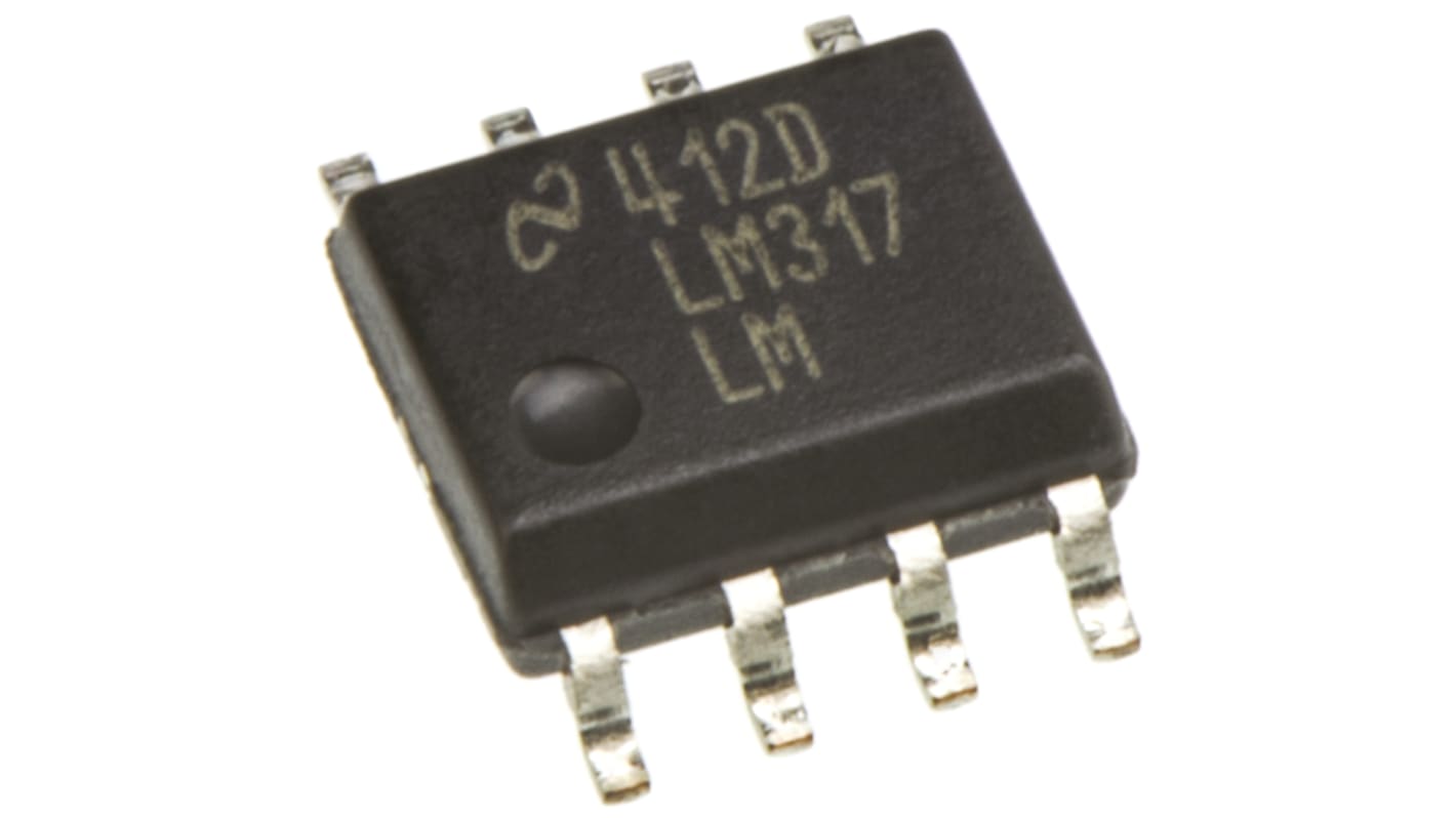 Texas Instruments 线性稳压芯片, 1.2 → 37 V输出, 100mA最大输出, 单路输出, SOIC, 8针, 贴片安装, -40 °C→+125 °C