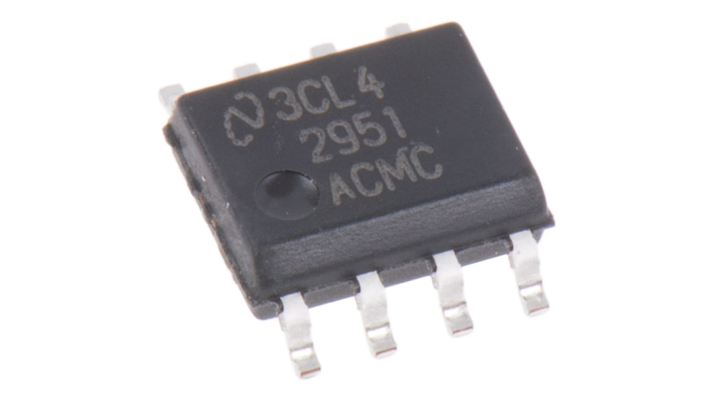 Texas Instruments LDO稳压芯片, 1.24 → 29 V输出, 100mA最大输出, 单路输出, SOIC, 8针, 贴片安装, -40°C→+125 °C, ±0.5%精度