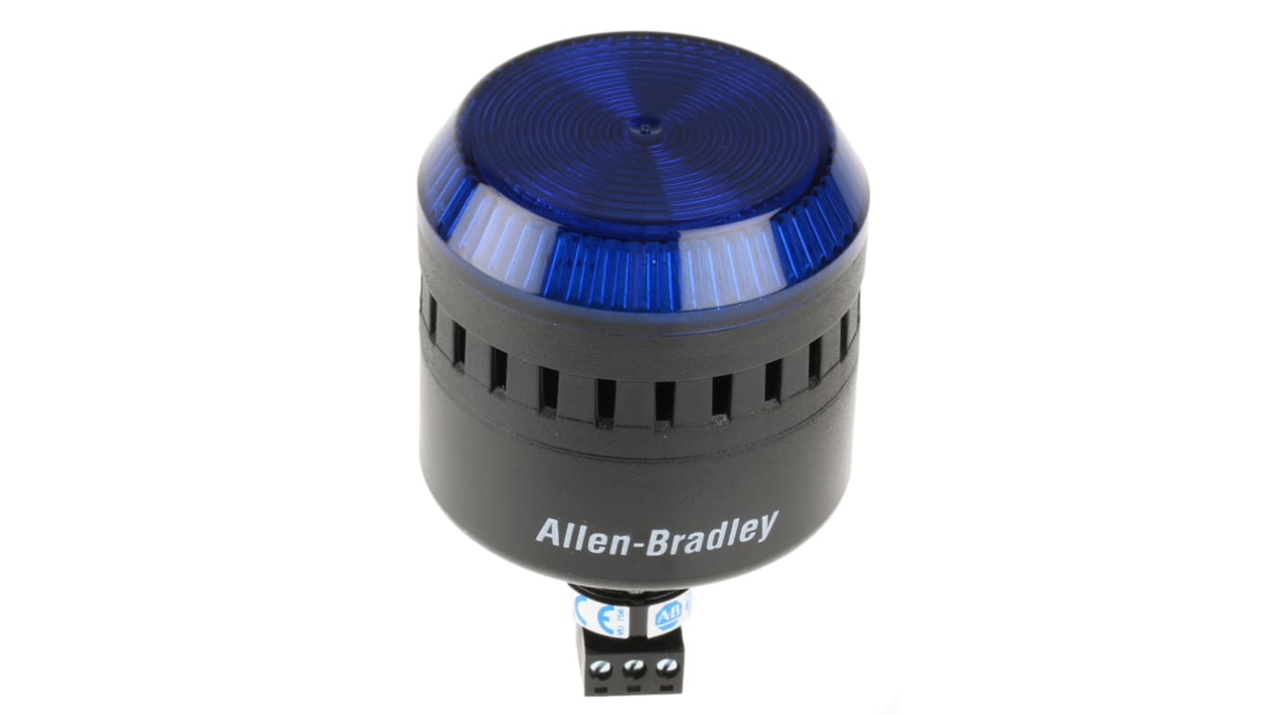 Allen Bradley 855PC Series Blue Sounder Beacon, 24 V ac/dc, Panel Mount, 103dB at 1 Metre