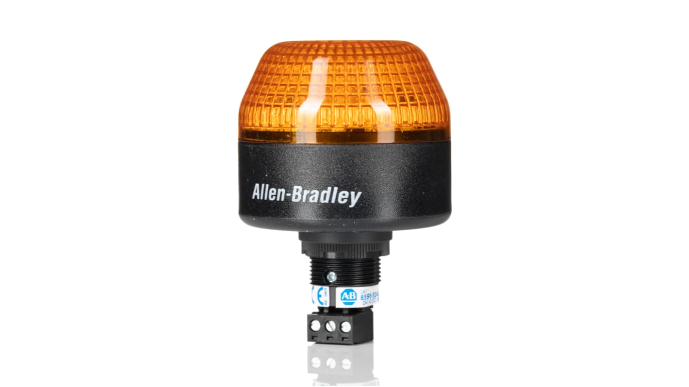 Balise clignotante à LED Ambre Allen Bradley série 855P, 24 V (c.a./c.c.)