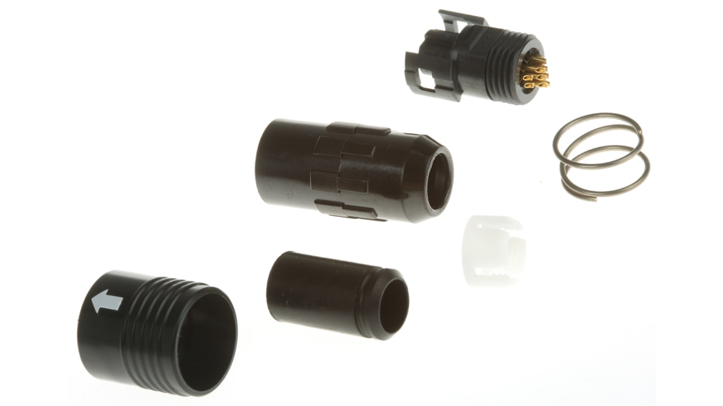 Hirose Circular Connector, 12 Contacts, Cable Mount, Miniature Connector, Plug, Male, IP67, IP68, HR30 Series