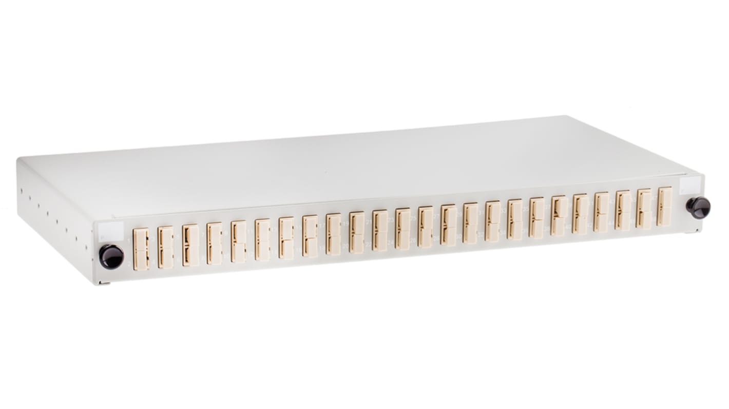 RS PRO 24 Port SC Multimode Duplex Fibre Optic Patch Panel With 24 Ports Populated, 1U