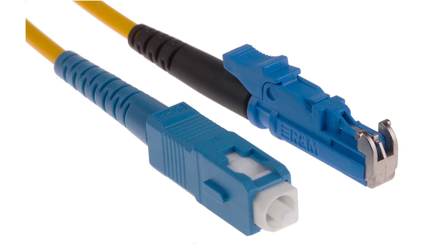 RS PRO LWL-Kabel 2m Single Mode Patchkabel Gelb 9/125μm E-2000 SC