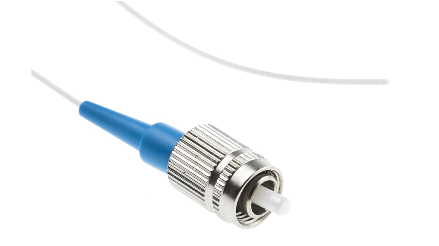 RS PRO FC to Unterminated Simplex Single Mode OS1 Fibre Optic Cable, 9/125μm, White, 1.5m