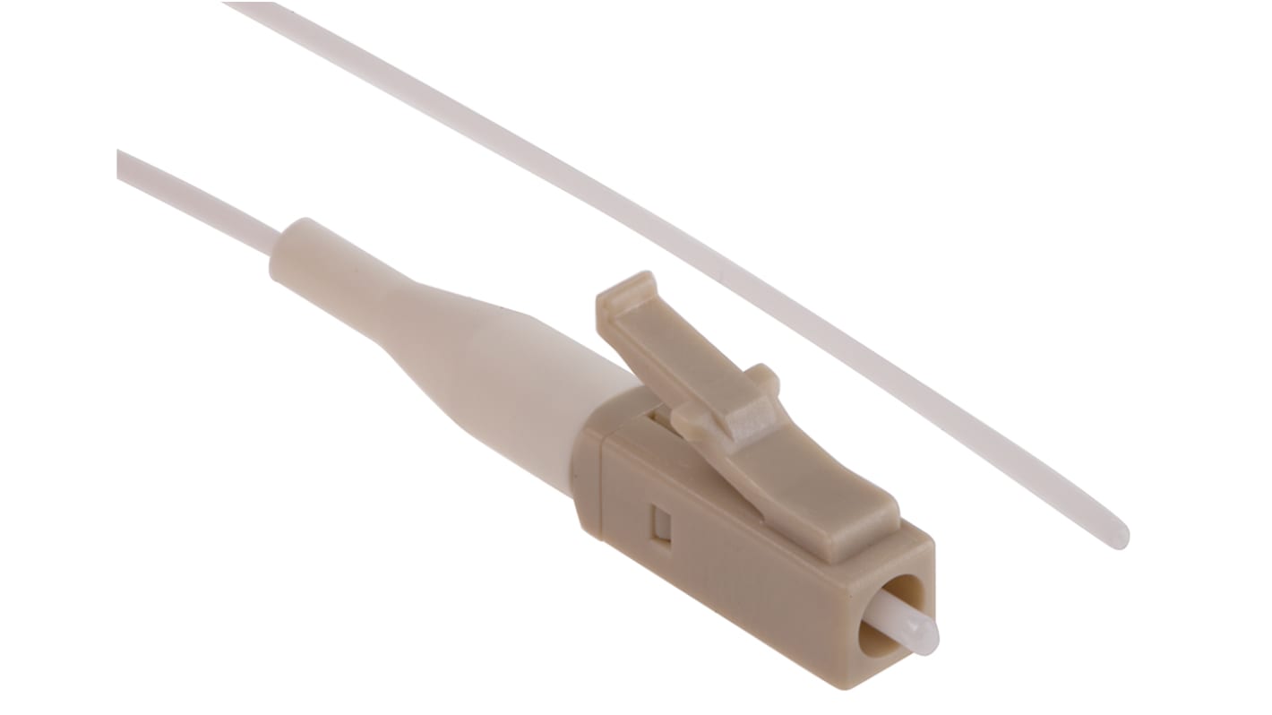 RS PRO LC to Unterminated Simplex Multi Mode OM1 Fibre Optic Cable, 62.5/125μm, White, 1m