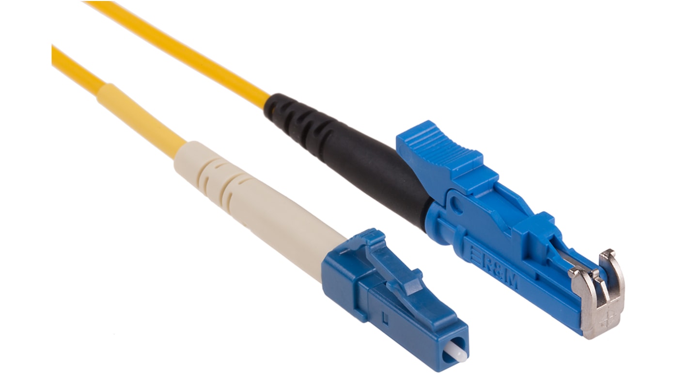 RS PRO OS1 Single Mode OS1 Fibre Optic Cable, 9/125μm, Yellow, 10m