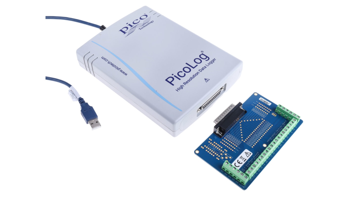 Pico Technology 电压数据记录仪, 4, 8输入, USB 1.1，USB 2.0接口, 最大可测±2500mV, ADC-20 & TERM